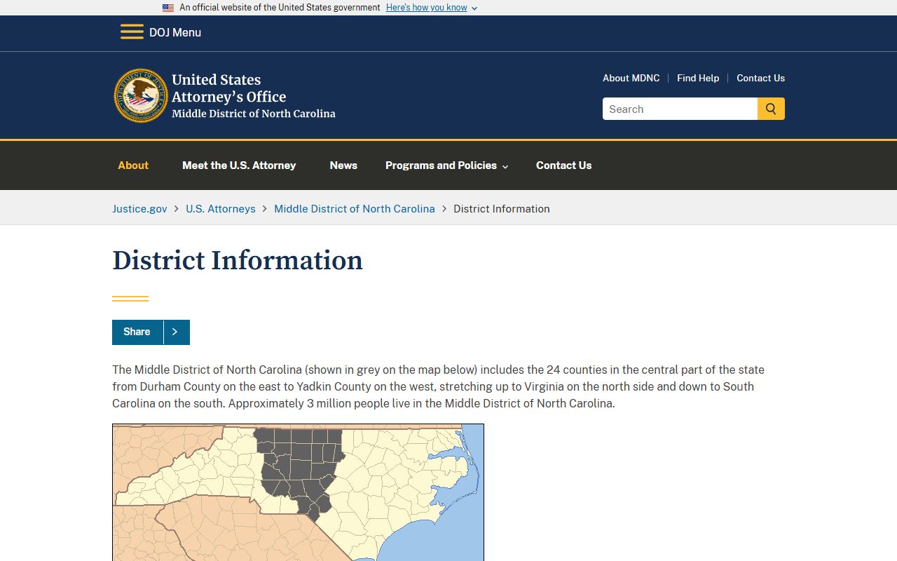 Forsyth County arrest records and Middle District federal charge context