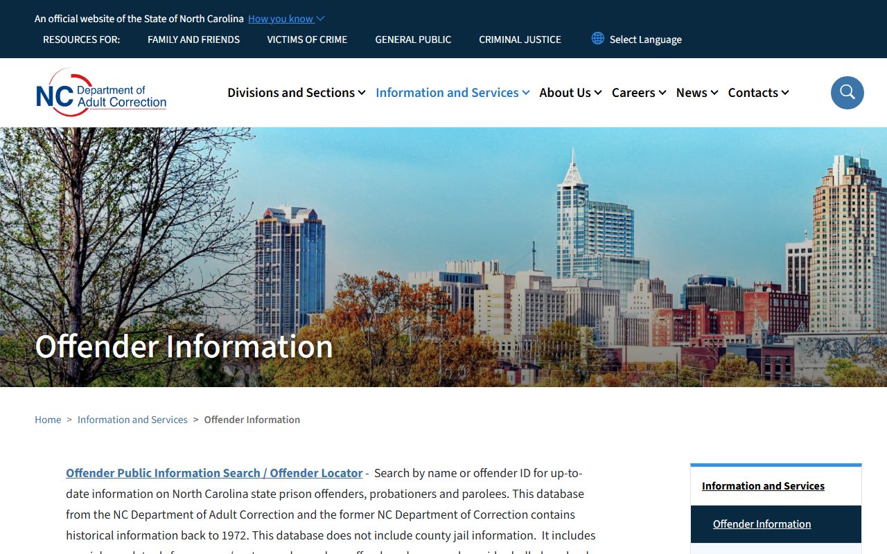 Forsyth County arrest records and NCDAC criminal offender searches