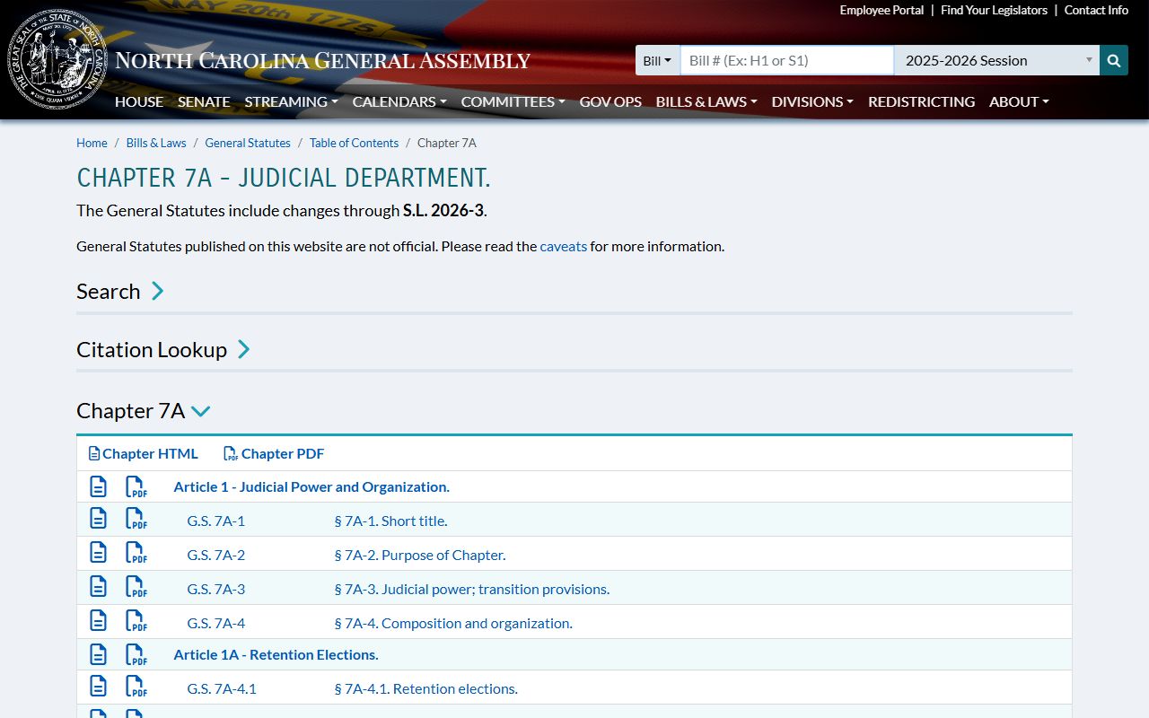 Forsyth County court records Chapter 7A authority