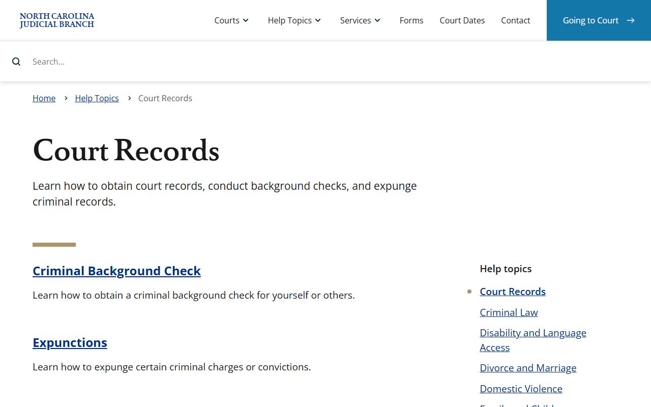 Forsyth County court records help topic