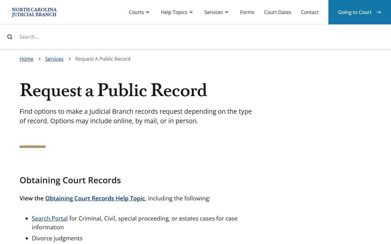 Forsyth County court records public records request channel