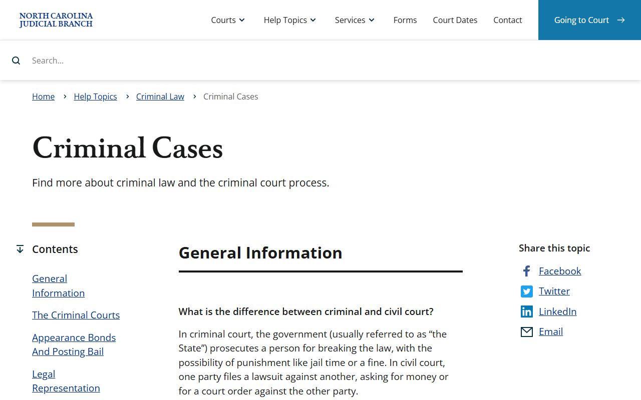 Forsyth County criminal court records criminal cases help topic
