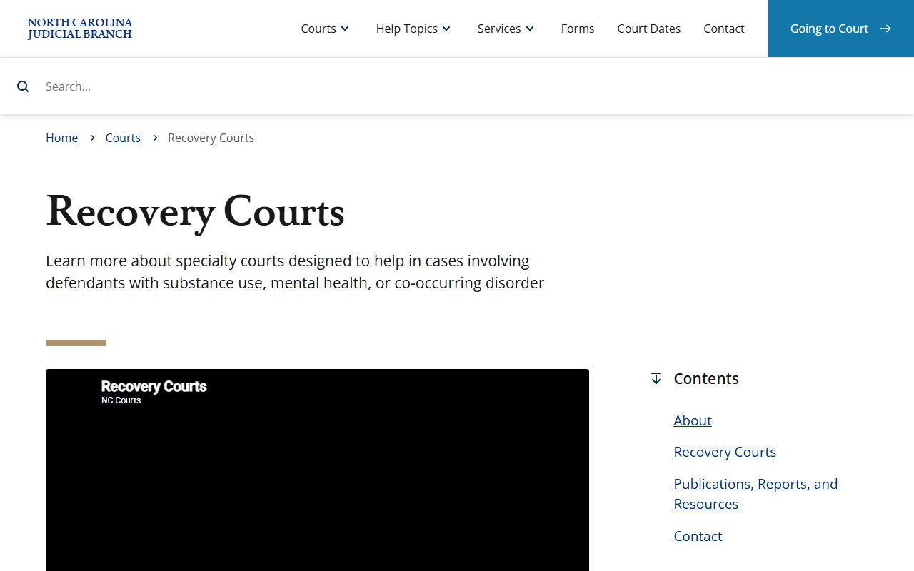 Forsyth County District Court records and recovery courts