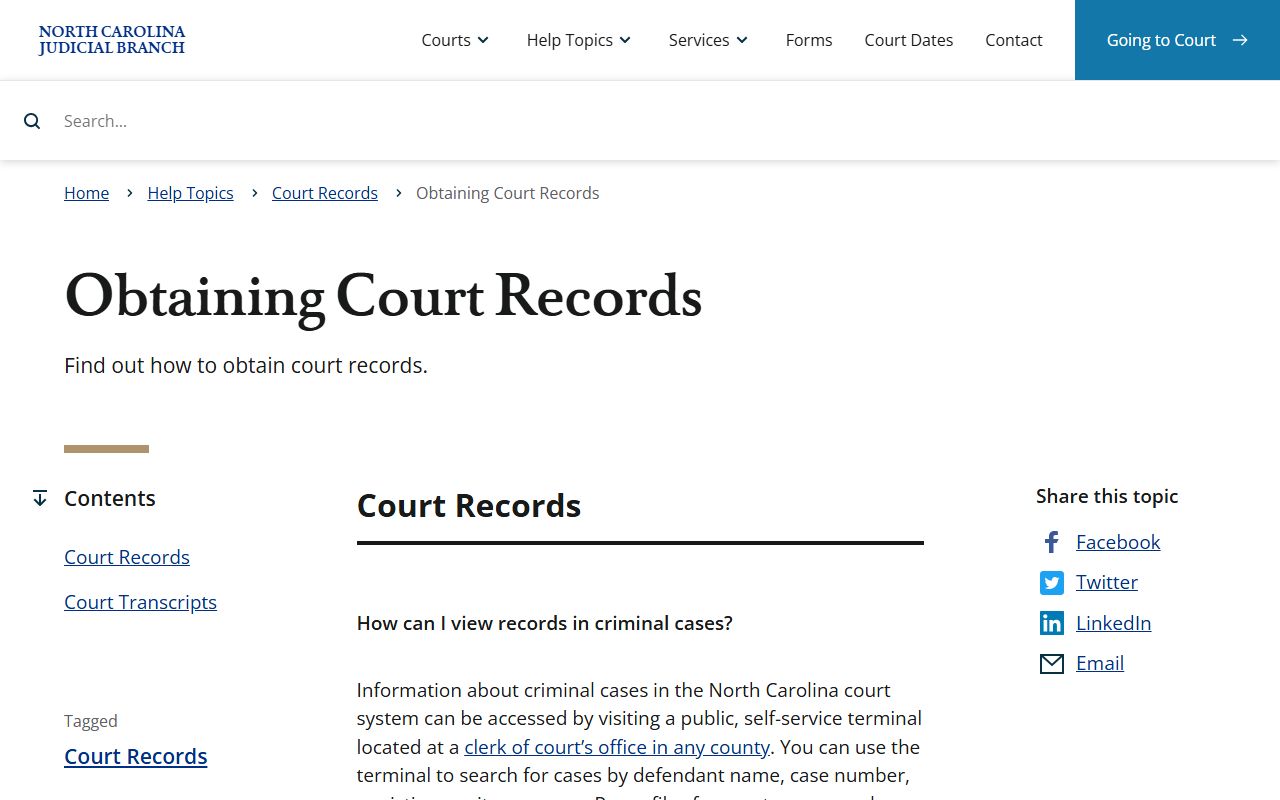 Forsyth County court records access help topic