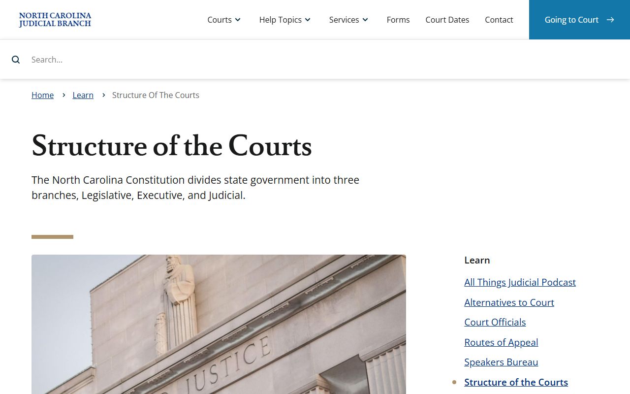 Forsyth County court records North Carolina court structure